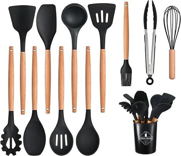 Trenze 12 Pcs Non Stick Kitchen Cooking Utensils Set with Wooden Handles TRENZE