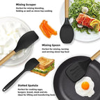 Trenze 12 Pcs Non Stick Kitchen Cooking Utensils Set with Wooden Handles TRENZE