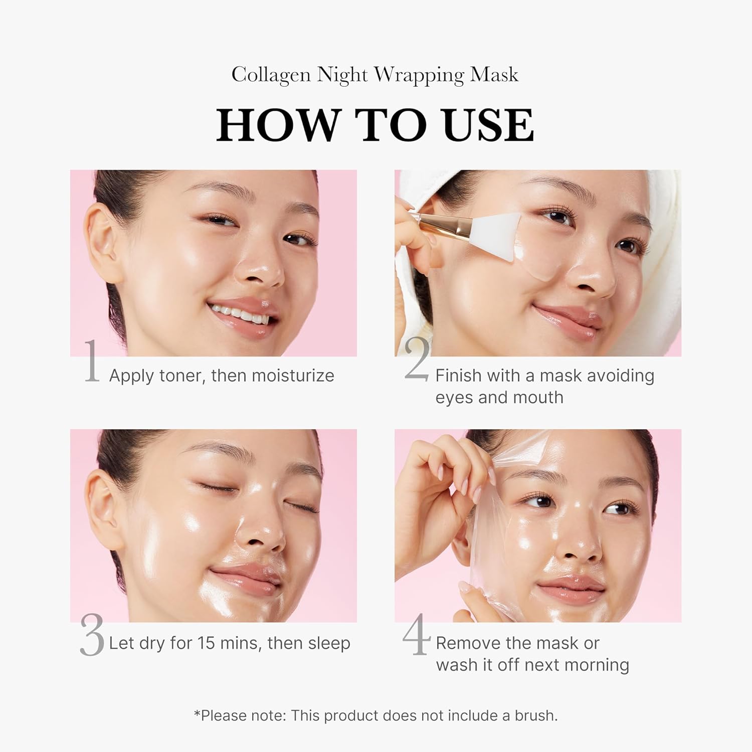 Trenze Medicube Collagen Overnight Wrapping Mask, Korean Peel Off Sleeping Mask For Glowing Skin, Deep Hydration & Firming Face Care TRENZE