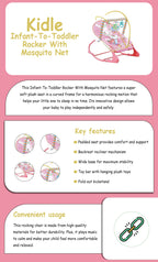 Trenze Portable Baby Rocking Chair with Safety Belt & Comfortable Infant Bouncer Seat TRENZE