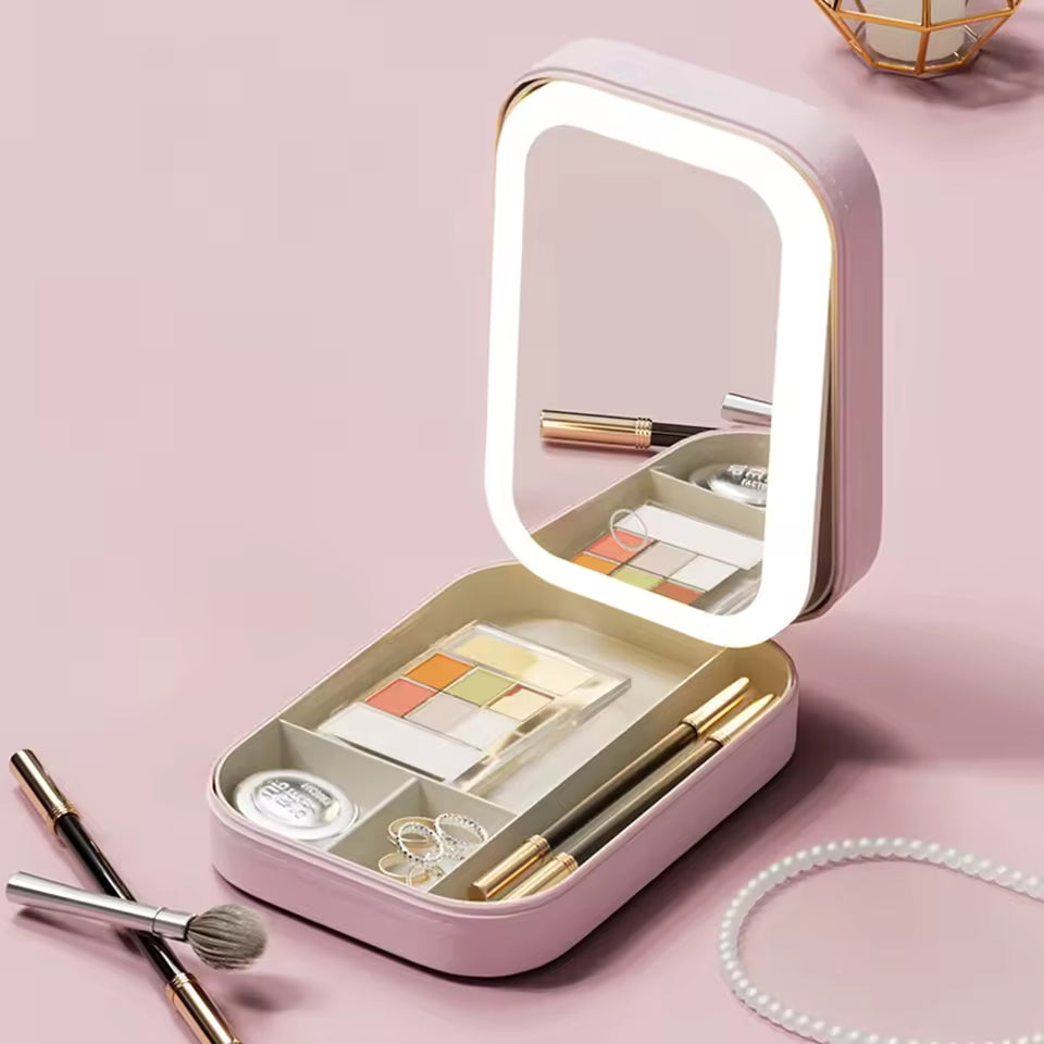 Premium LED Makeup Storage Organizer Mirror