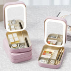 Premium LED Makeup Storage Organizer Mirror