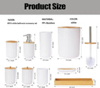 Trenze Luxury Bathroom Accessories 6 Piece Set, Modern Bathroom Organizer & Countertop Essentials TRENZE