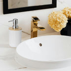 Trenze Luxury Bathroom Accessories 6 Piece Set, Modern Bathroom Organizer & Countertop Essentials TRENZE