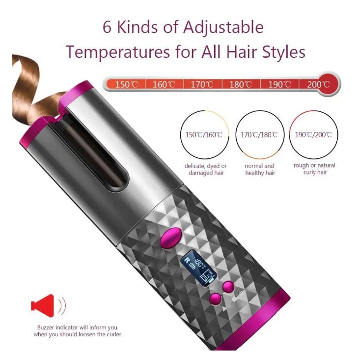 Premium Cordless Hair Curler for Effortless Styling