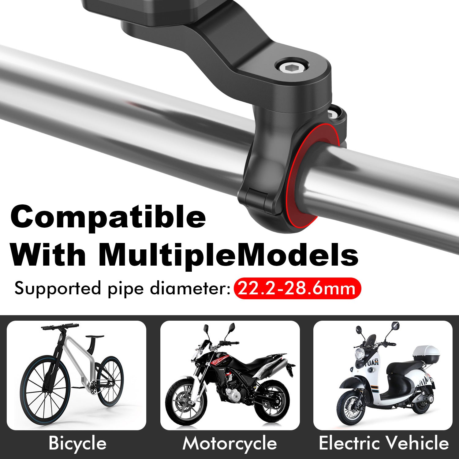 Universal 360° Rotating Bicycle & Motorcycle Phone Holder