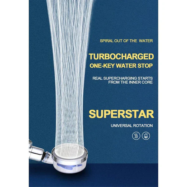 Premium High Pressure Turbo Shower Head for Powerful Showers