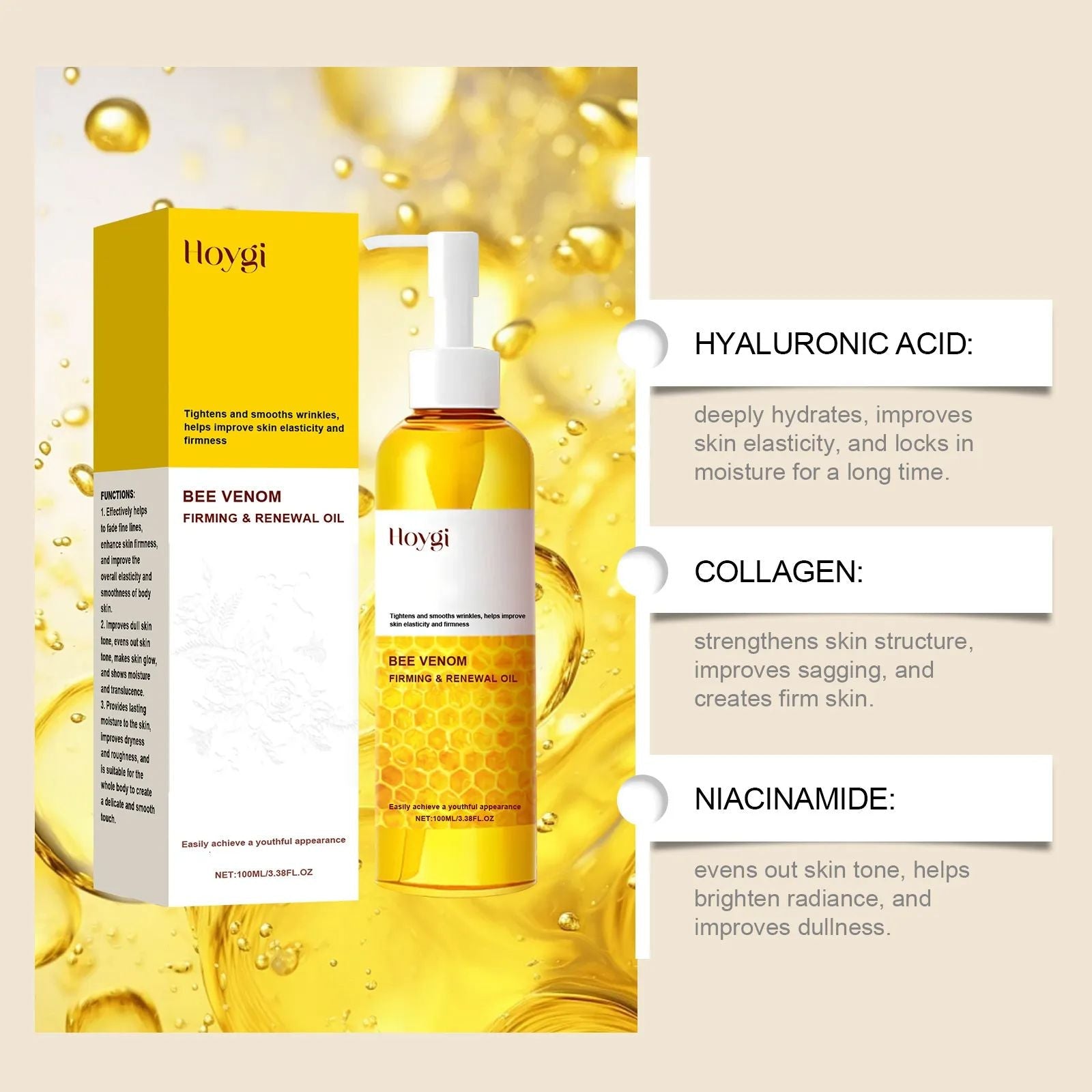 Trenze Bee Venom Firming & Renewal Body Oil for Tightening, Hydrating & Glowing Skin TRENZE