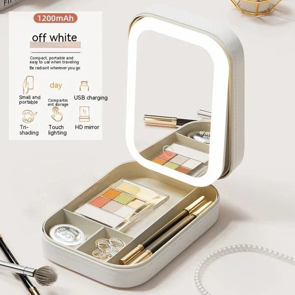 Premium LED Makeup Storage Organizer Mirror