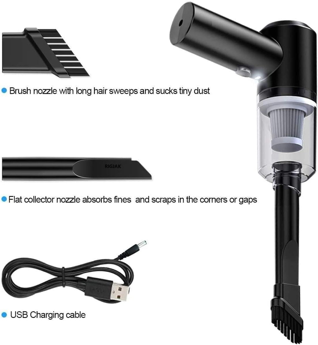 Trenze Portable Mini Hand Vacuum Cleaner, Cordless Rechargeable Car & Home Dust Cleaner TRENZE