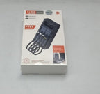 Solar Power Bank 20000mAh, Fast Charging Built in Cable